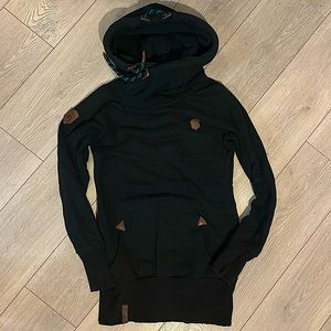 Naketano Hooded Extra Long Sweatshirt size Medium